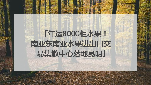 年运8000柜水果！南亚东南亚水果进出口交易集散中心落地昆明