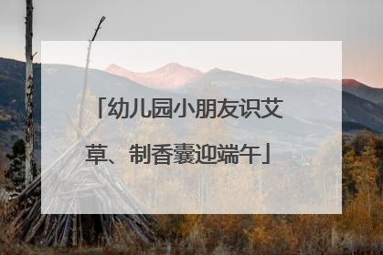 幼儿园小朋友识艾草、制香囊迎端午