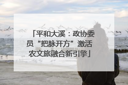 平和大溪：政协委员“把脉开方”激活农文旅融合新引擎