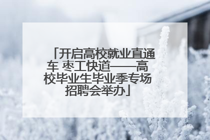 开启高校就业直通车 枣工快道——高校毕业生毕业季专场招聘会举办