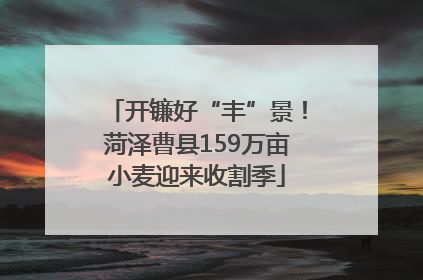 开镰好“丰”景！菏泽曹县159万亩小麦迎来收割季