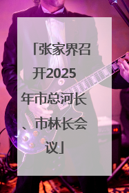 张家界召开2025年市总河长、市林长会议