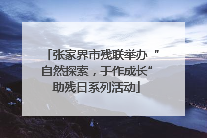 张家界市残联举办“自然探索，手作成长”助残日系列活动