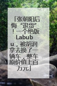 张朝阳后悔“退货”！一个绝版Labubu，被胡润拿去换了一辆车，整车原价值上百万元