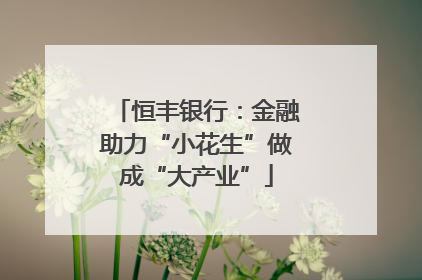 恒丰银行：金融助力“小花生”做成“大产业”