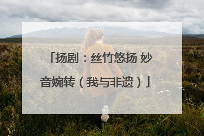 扬剧：丝竹悠扬 妙音婉转（我与非遗）