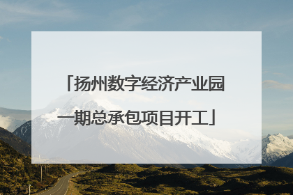 扬州数字经济产业园一期总承包项目开工