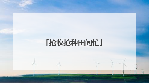 抢收抢种田间忙