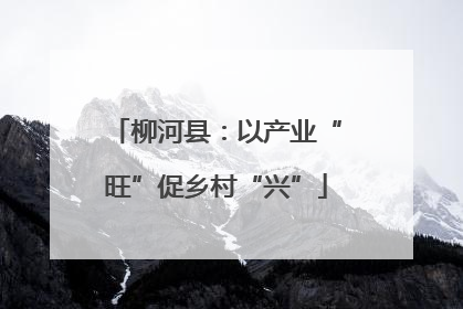 柳河县：以产业“旺”促乡村“兴”