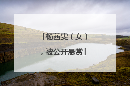 杨茜雯（女），被公开悬赏