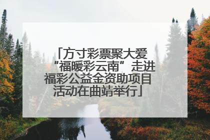 方寸彩票聚大爱 “福暖彩云南”走进福彩公益金资助项目活动在曲靖举行