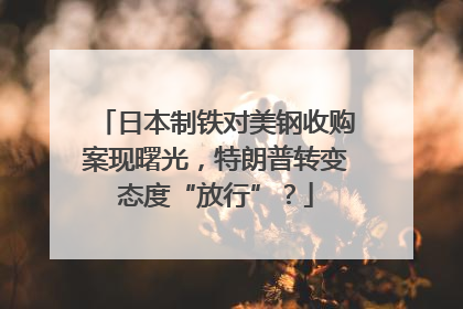 日本制铁对美钢收购案现曙光，特朗普转变态度“放行”？