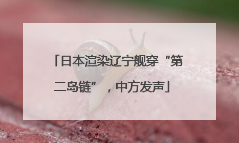 日本渲染辽宁舰穿“第二岛链”，中方发声