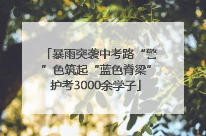 暴雨突袭中考路“警”色筑起“蓝色脊梁”护考3000余学子
