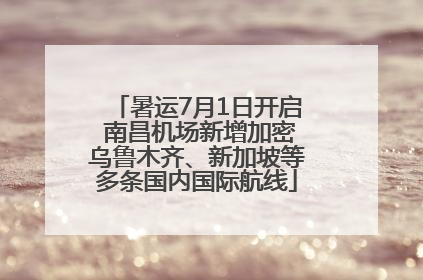 暑运7月1日开启 南昌机场新增加密乌鲁木齐、新加坡等多条国内国际航线