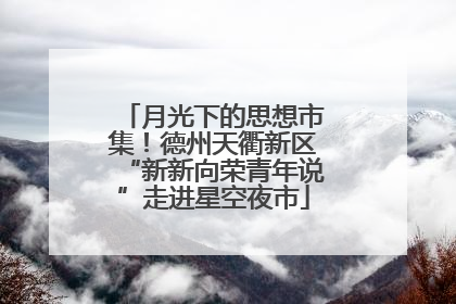月光下的思想市集！德州天衢新区“新新向荣青年说”走进星空夜市
