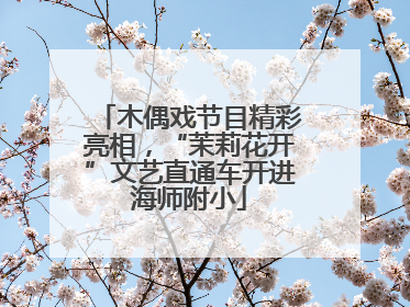 木偶戏节目精彩亮相，“茉莉花开”文艺直通车开进海师附小