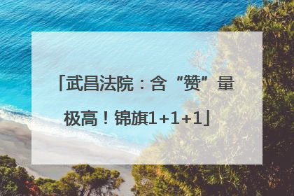 武昌法院：含“赞”量极高！锦旗1+1+1