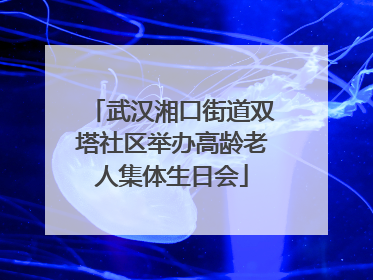 武汉湘口街道双塔社区举办高龄老人集体生日会