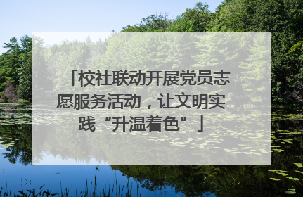 校社联动开展党员志愿服务活动，让文明实践“升温着色”