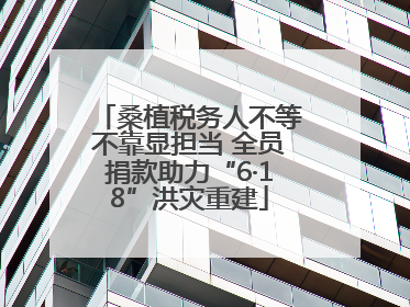 桑植税务人不等不靠显担当 全员捐款助力“6·18”洪灾重建