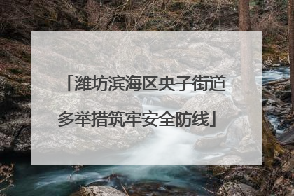 潍坊滨海区央子街道多举措筑牢安全防线