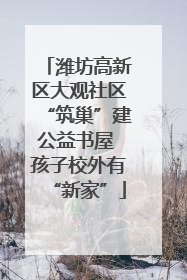 潍坊高新区大观社区“筑巢”建公益书屋 孩子校外有“新家”