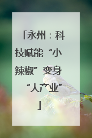 永州：科技赋能“小辣椒”变身“大产业”