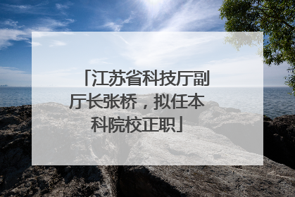 江苏省科技厅副厅长张桥，拟任本科院校正职