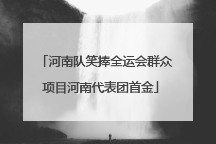 河南队笑捧全运会群众项目河南代表团首金