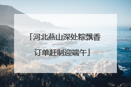 河北燕山深处粽飘香 订单赶制迎端午