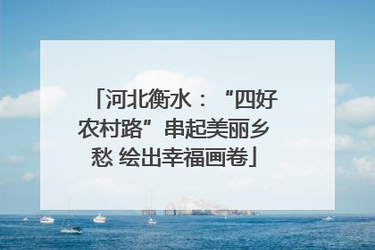 河北衡水：“四好农村路”串起美丽乡愁 绘出幸福画卷