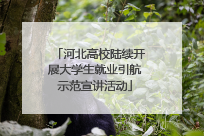 河北高校陆续开展大学生就业引航示范宣讲活动