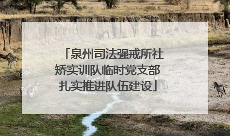 泉州司法强戒所社矫实训队临时党支部扎实推进队伍建设