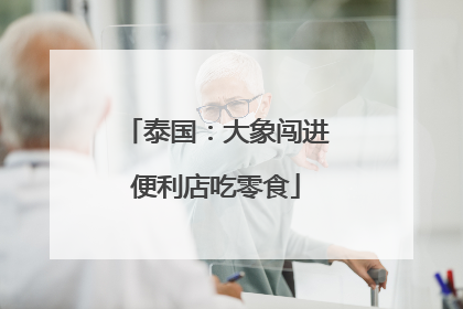 泰国：大象闯进便利店吃零食