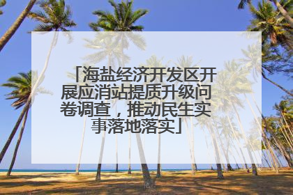 海盐经济开发区开展应消站提质升级问卷调查，推动民生实事落地落实