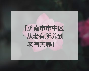 济南市市中区：从老有所养到老有善养
