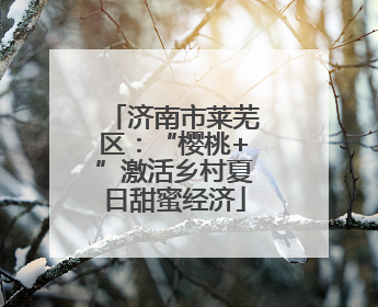 济南市莱芜区：“樱桃+”激活乡村夏日甜蜜经济