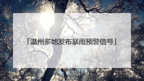 温州多地发布暴雨预警信号