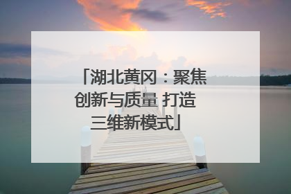 湖北黄冈：聚焦创新与质量 打造三维新模式