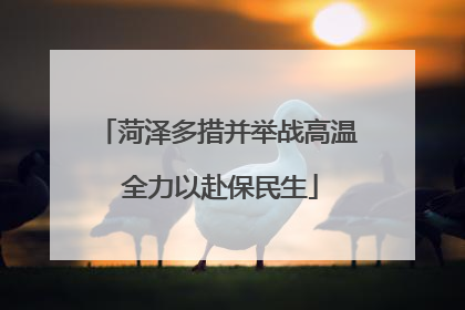 菏泽多措并举战高温 全力以赴保民生