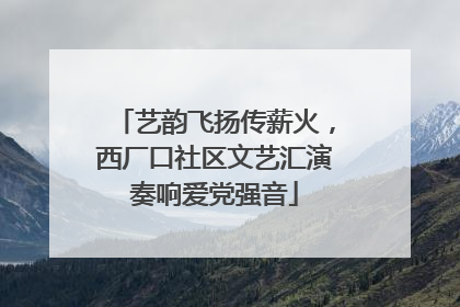 艺韵飞扬传薪火，西厂口社区文艺汇演奏响爱党强音
