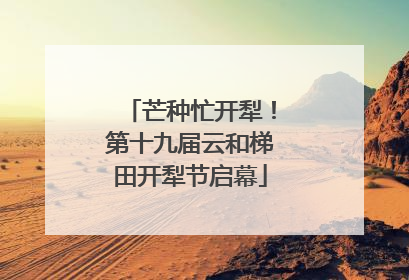 芒种忙开犁！第十九届云和梯田开犁节启幕