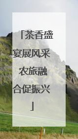 茶香盛宴展风采 农旅融合促振兴