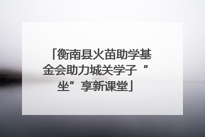 衡南县火苗助学基金会助力城关学子“坐”享新课堂