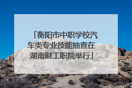 衡阳市中职学校汽车类专业技能抽查在湖南财工职院举行