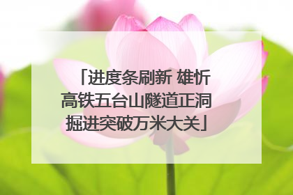 进度条刷新 雄忻高铁五台山隧道正洞掘进突破万米大关