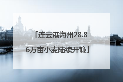 连云港海州28.86万亩小麦陆续开镰