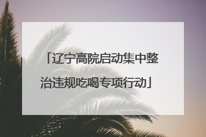 辽宁高院启动集中整治违规吃喝专项行动