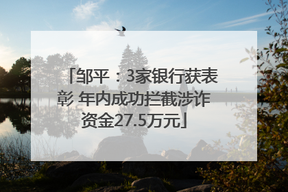 邹平：3家银行获表彰 年内成功拦截涉诈资金27.5万元